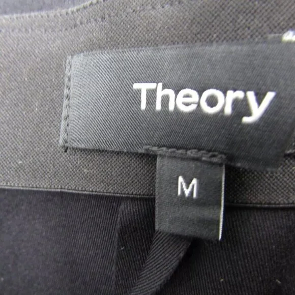 NEW THEORY Womens Fitted Jersey Skinny Pants Size M Black